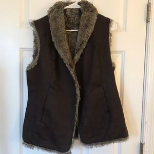 Crosby. Brown Faux Fur Vest